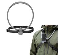 CERFFOOL Neck Support for DJI Osmo Pocket 4/Pocket 3 with Adjustable Chest Strap Flexible Mount Mount for Chest Vlogging POV Hands Free for Action Cameras (Grey)