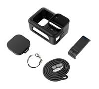 CERFFOOL Silicone Sleeve Protective Case for GoPro Hero 13 BLACK with Battery Side Cover & Lens Caps & 40cm Long Rope & Lanyard for Action Camera Accessories Kit (Black)