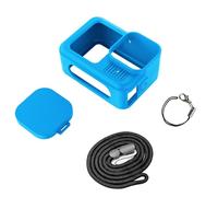 CERFFOOL Silicone Sleeve Protective Case for GoPro Hero 13 BLACK with Lens Caps & 40cm Long Rope & Lanyard for Action Camera Accessories Kit (Blue)