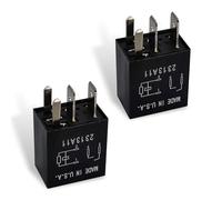 cerfioo 2 PCS 4 Pin Car Relay with Metal Contact, Waterproof Reliable Plug-in 12V Vehicle Relay Accessories, Replacement Number #8T2T-14B192-AB, Compatible with Ford Series (Black)