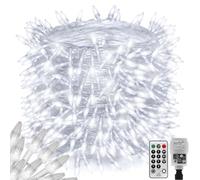 CERIAL 100M 800LED Christmas Lights Outdoor Fairy Lights Plug in,Incandescent Mini String Lights Waterproof with Remote 8 Twinkle Modes for Garden Yard Porch Wedding Party Decor(White)
