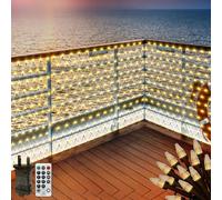 CERIAL 6X2M Large Net Lights Outdoor Christmas Tree Lights Plug in,300LED Diamond Mesh Net Christmas Fairy Lights,Connectable Xmas Garden Light with Remote Timer Waterproof for Gazebo(Warm White)