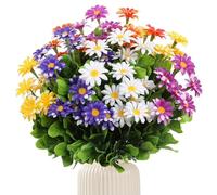 CERICAI 10 Bundles Artificial Flowers Multicolor, Outdoor UV Resistant Fake Flowers DIY Tables Party Home Greenery Faux Plants Garden Porch Window Box Decorating, No Fade(Five colors)