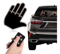 CERICAI Car Finger Light with Remote - LED Light for Rear Window, Car Gadgets Multi-Function Warning Light Prevent Rear-End Collision, Funny Gesture Car Accessories, Road Rage Finger Sign