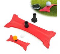 CERICAI Golf Launch Mat Tee with 2 Rubber Tees, Portable Design for On-the-Go Practice, Golf Swing Alignment Board, Golf Training Equipment for Indoor and Outdoor Golf Teaching and Training