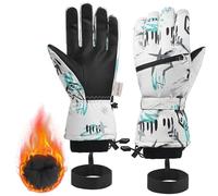 CERICAI Winter Mens Thermal Gloves,-25℉ Coldproof Touchscreen Ski Gloves Men,3M Thinsulate Snow Waterproof Insulated Glove,Winter Cycling Glove for Men Snowboarding Hiking Outdoor Sports (Graffiti)