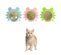Cerioll Catnip Balls Toy, 3 Pcs Cat Catnip Balls For Wall, Wall Catnips Roller For Licking, Rotating Cat Birthday Gift/Toy/Stuff/Accessories