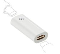 Cerioll Charging Adapter for Apple Pencil 1st Gen, Adapter Compatible with Apple Pencil, USB-C Female to Lightning Female, 1 Piece, White