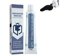 Cerioll Liquid Insulating Rubber Coat, Black Liquid Electrical Tape, Cable Repair Paste, Cable Repair Putty, Waterproof Insulating Glue, Waterproof Fast Dry, 50ml (Black)