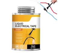 Cerioll Liquid Insulating Rubber Coat, Liquid Electrical Tape, Cable Repair Paste, Waterproof Insulating Glue, Waterproof Fast Dry, Black (125ml)