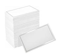 Cerioll White Place Cards, Pack of 100, with Silver Foil Border, Blank Offset Paper, Standalone, Ideal for Weddings, Birthdays, Baby Showers, and More
