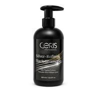 CERIS Professional Silver-Refining Black Shampoo 600ml - Helps Create Ash & Icy Tones, Neutralizes Stubborn Orange & Yellow Hair Colour - For Best Results Use with Ceris Black Conditioner