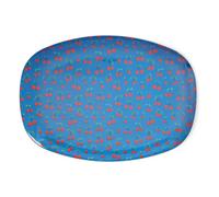 Cerises rectangular melamine plate Royal blue one size