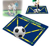 Cerkkapo Football Mat, Training Mat, Football, 60 x 90 cm, Football Training Mat, Football Step Training Mat, Football Mat, Ball Control, Football Mat Training for Children and Adults, Blue