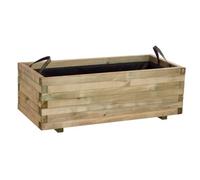Cerland Baroque Outdoor Rectangular Wooden Planter 110Cm