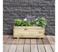 Cerland Baroque Outdoor Rectangular Wooden Planter 70Cm