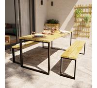 Cerland Blakea Wooden Garden Dining Set 6 Seat