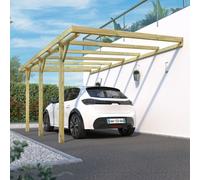 Cerland Henri Wallmounted Wooden Pergola 5.25m x 3m Open Roof