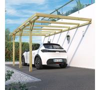 Cerland Henri Wallmounted Wooden Pergola 5.25m x 3m Open Roof
