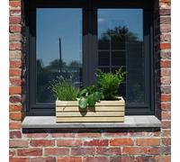Cerland Horizon Wooden Slatted Planter 59cm x 19cm x 19cm Ideal for Windows