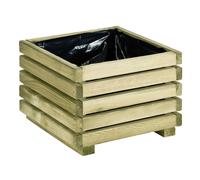 Cerland Kub Outdoor Square Wooden Planter 40cm