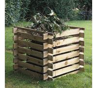Cerland Mezzito Wooden Compost Bin 520L 1m x 1m Treated Timber Garden Composter