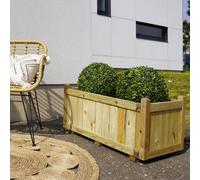 Vendome Outdoor Rectangular Wooden Planter 92cm
