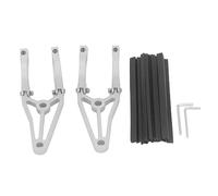 Cerlyiont 2Pcs Motorcycle Headlight Bracket 33 to 41mm Silver Fork Tube Head Mount Lamp Holder Replacement For Suzuki