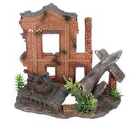 Cerlyiont Aquarium Decorations, Aquarium Plane Wreck, Fish Tank Decoration, Fighter Vintage Airplane Ruins, AquariumTowerDecoration, Cave Hideout, for TankDecoration