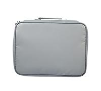Cerlyiont Fireproof Document Bag with Lock - Multilayer Portable File Organiser for Home Office & Travel, Large Size (37 x 26 x 10cm) (Silver)