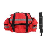 Cerlyiont Large Capacity Emergency Bag, First Aid Responder Emergency Medical Supplies Kit, Fire Gear Bag with Shoulder Strap for Emergency Supplies Red