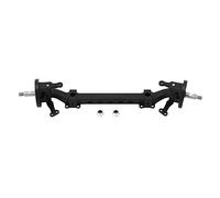 Cerlyiont RC Front Axle Steering Rod Aluminium Alloy Axle Link Pole Assembly RC Accessories 1/14 RC Trailer Tractor Black Total Length 179mm Kingpin Inclination Alignment Pins Direct