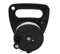 Cerlyiont Scuba Dive Reel, 272ft Retractable White Line with Handle Stop Switch, Compact Diving Reel for Cave, Wreck, Drift Diving, Kayak Anchorand More Underwater Activities (Black Pulley)