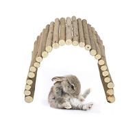 Cerlyiont Wooden Hamster Bridge, Wooden Ladder Bridge, Animals Bridge Toy, Animal Bendy Bridge Tunnel, for Rabbit, Guinea Pig, Chinchilla, Ferret, Reptile (15 * 60cm)