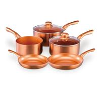 Cermalon Ceramic 5 Piece Cookware Set - Metallic Copper, Brown