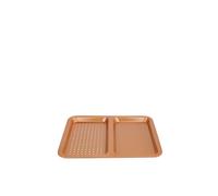Copper Twin Section Non-Stick Baking Tray Cookware Kitchen Food