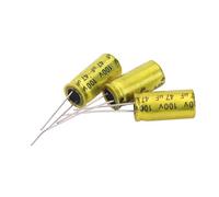 Cermant 10Pcs 47uF 100V Non-Polarized Electrolytic Capacitor 10x20mm(0.39x0.79in) NP for Audio Tweeter Frequency Divider Capacitor