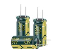 Cermant 5Pcs 63V 3300UF Aluminum Electrolytic Capacitors 18x40MM(0.71x1.57in) High Frequency Capacitors for LED LCD Power Board DIP