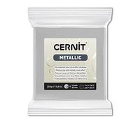 CERNIT CE0870250080C - Metallic Polymer Dough - Modelling Clay - Silver Colour - Block of 250 g