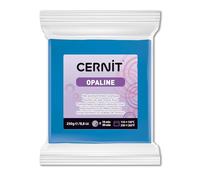 CERNIT CE0880250261C - A Packet of Opaline Effect Polymer Clay Block - Modelling and Baking Clay - Primary Blue Colour - 250 g Block - Manufactured in Belgium