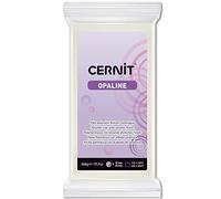 CERNIT CE0880500010C - A Packet of Opaline Effect Polymer Clay Block - Modelling and Baking Clay - White Colour - 500 g Block - Manufactured in Belgium