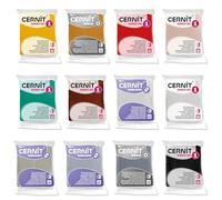 Cernit CE0900012K03C - Pack 12 Polymer Clay, Christmas Colours - 56 g Block