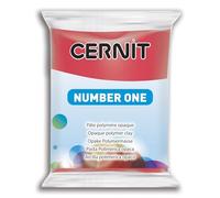CERNIT CE0900056463C - A Pack of Polymer Clay Block - Number One Range - Modelling and Baking Clay - Christmas Red - 56 g block - Manufactured in Belgium