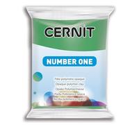 CERNIT CE0900056600C - A Pack of Polymer Clay Block - Number One Range - Modelling and Baking Clay - Green Colour - 56 g block - Manufactured in Belgium