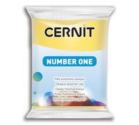 CERNIT CE0900056700C - A Pack of Polymer Clay Block - Number One Range - Modelling and Baking Clay - Yellow Colour - 56 g block - Manufactured in Belgium