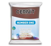 CERNIT CE0900056800C - A Pack of Polymer Clay Block - Number One Range - Modelling and Baking Clay - Brown Colour - 56 g block - Manufactured in Belgium