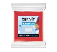 CERNIT CE0900250400C - A Pack of Polymer Clay Block - Number One Range - Modelling and Baking Clay - Red Colour - 250 g block - Manufactured in Belgium