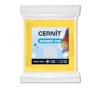 CERNIT CE0900250700C - A Pack of Polymer Clay Block - Number One Range - Modelling and Baking Clay - Yellow Colour - 250 g block - Manufactured in Belgium