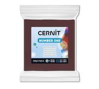 CERNIT CE0900250800C - A Pack of Polymer Clay Block - Number One Range - Modelling and Baking Clay - Brown Colour - 250 g block - Manufactured in Belgium
