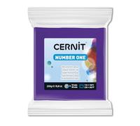 CERNIT CE0900250900C - A Pack of Polymer Clay Block - Number One Range - Modelling and Baking Clay - Purple Colour - 250 g block - Manufactured in Belgium